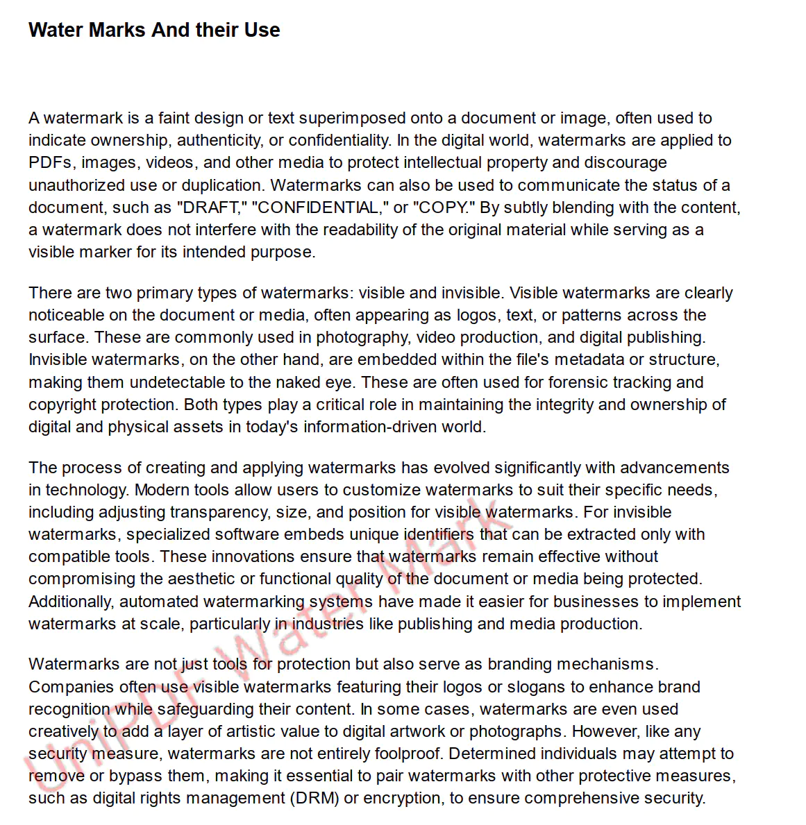 Text Watermark