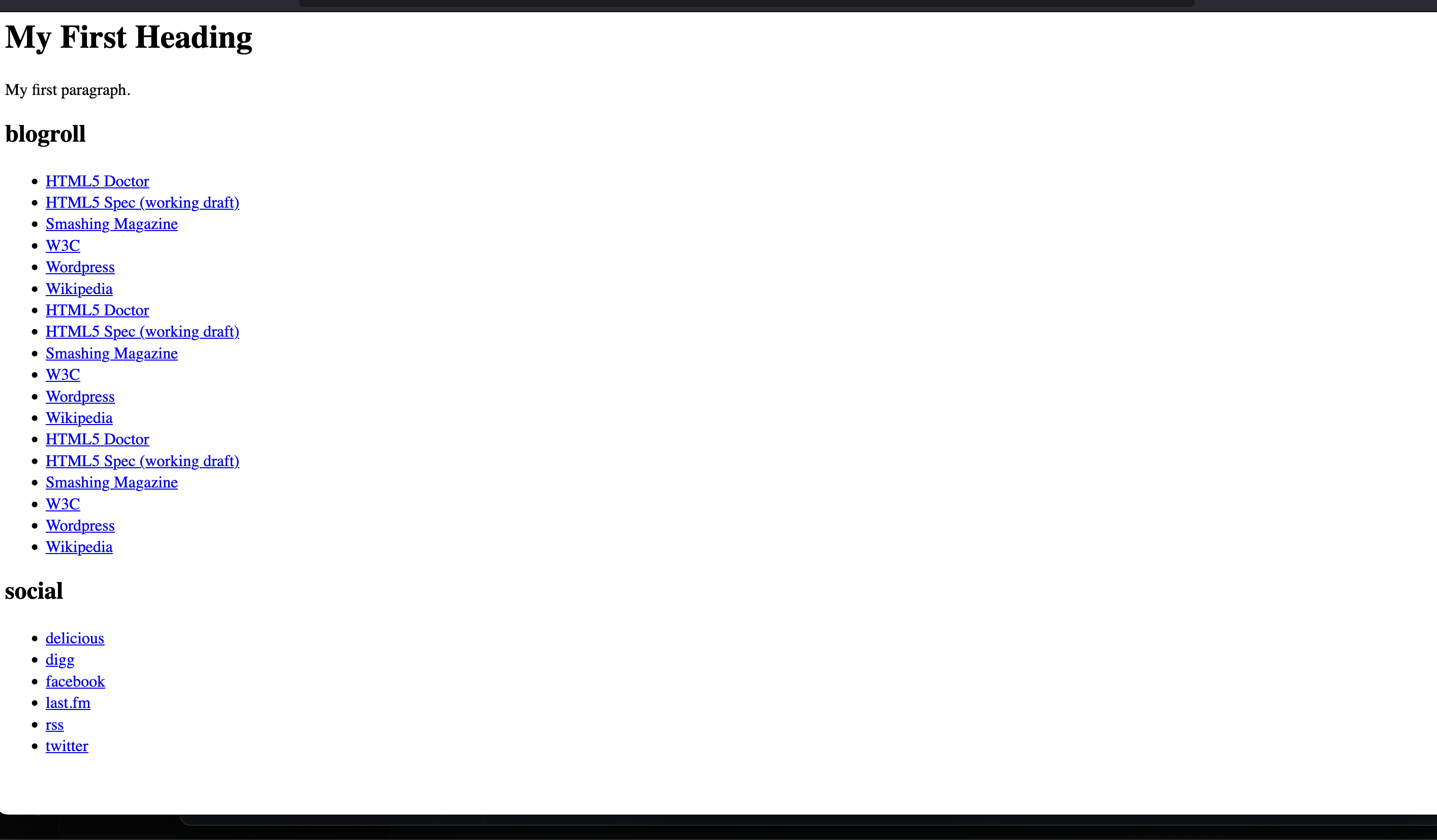 link.html in a browser