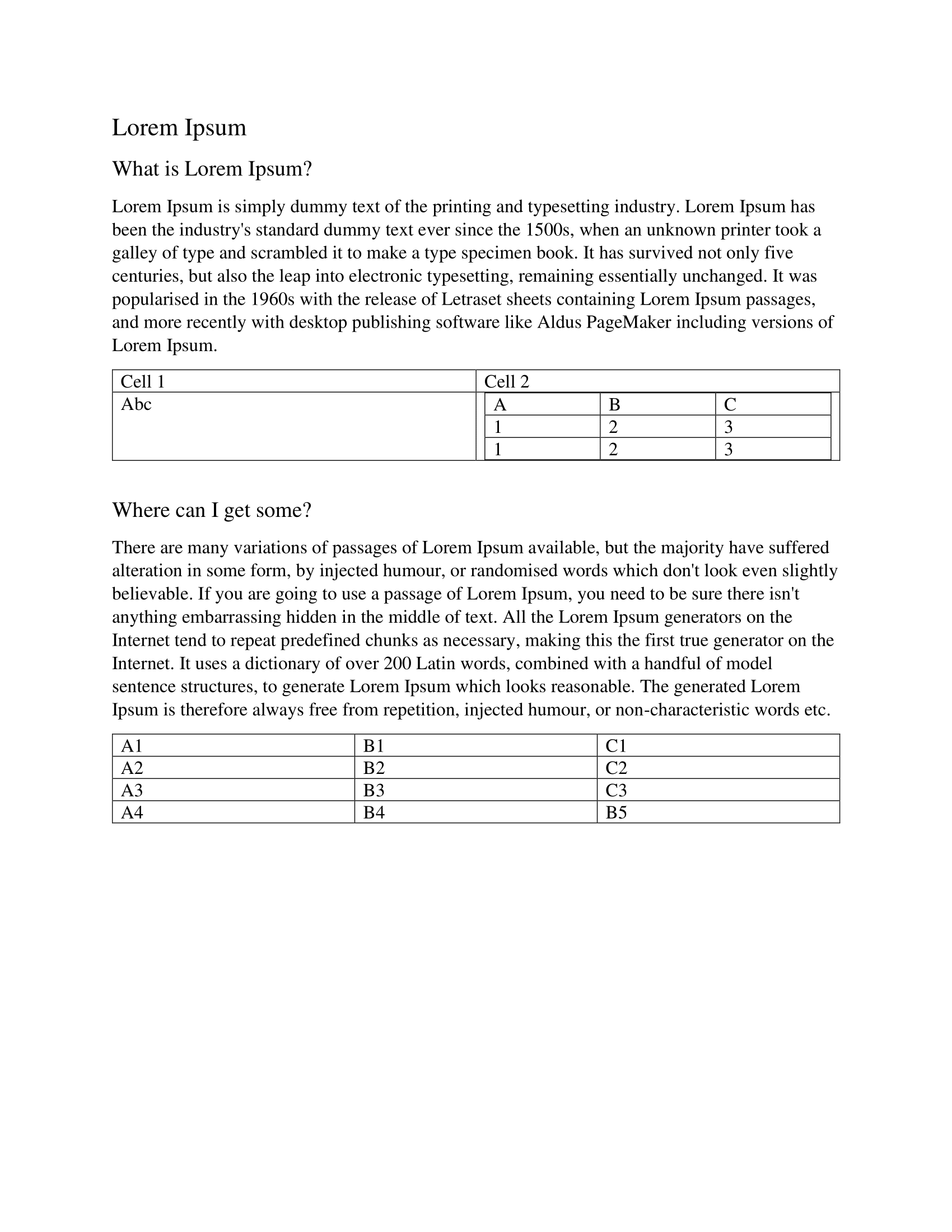 Sample input document