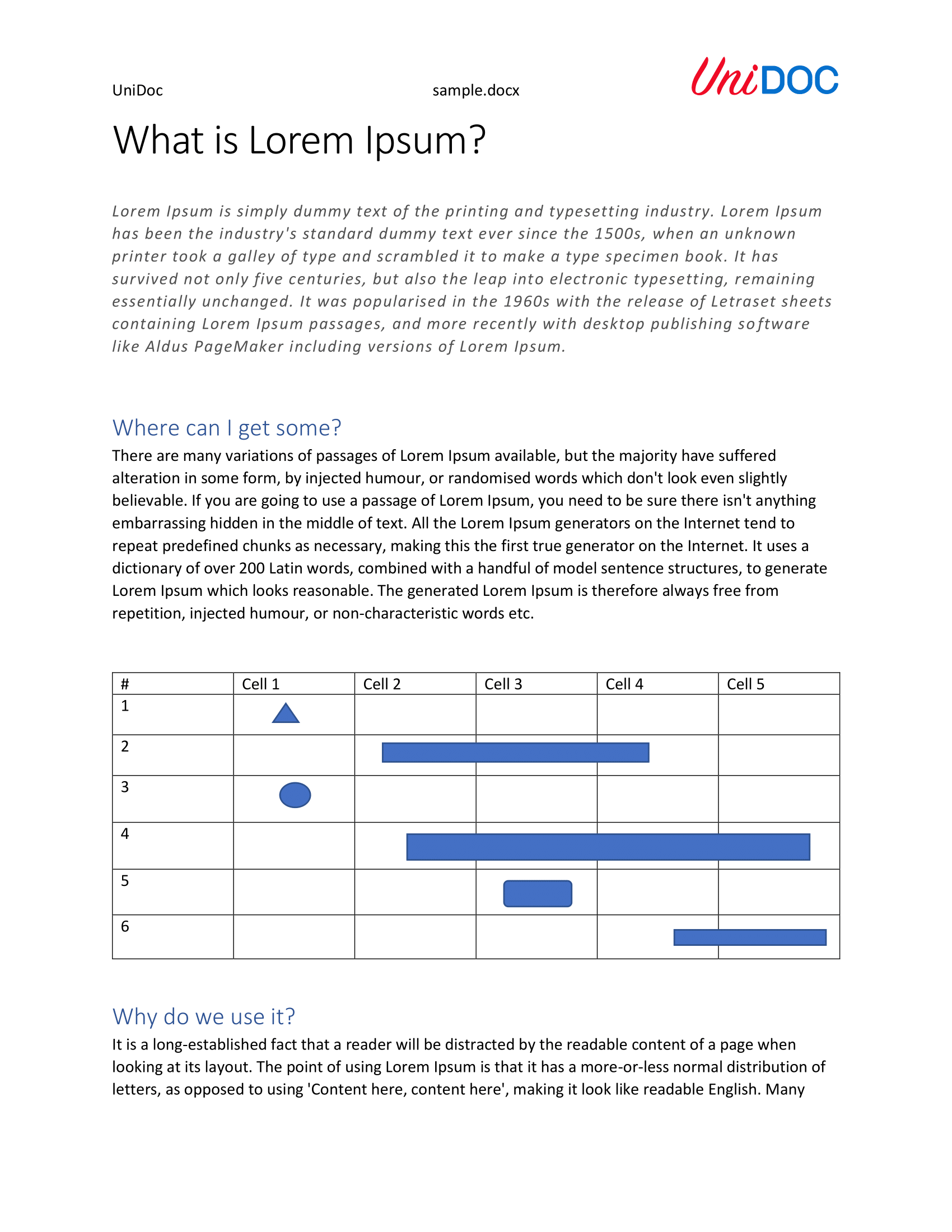 Sample document page 1