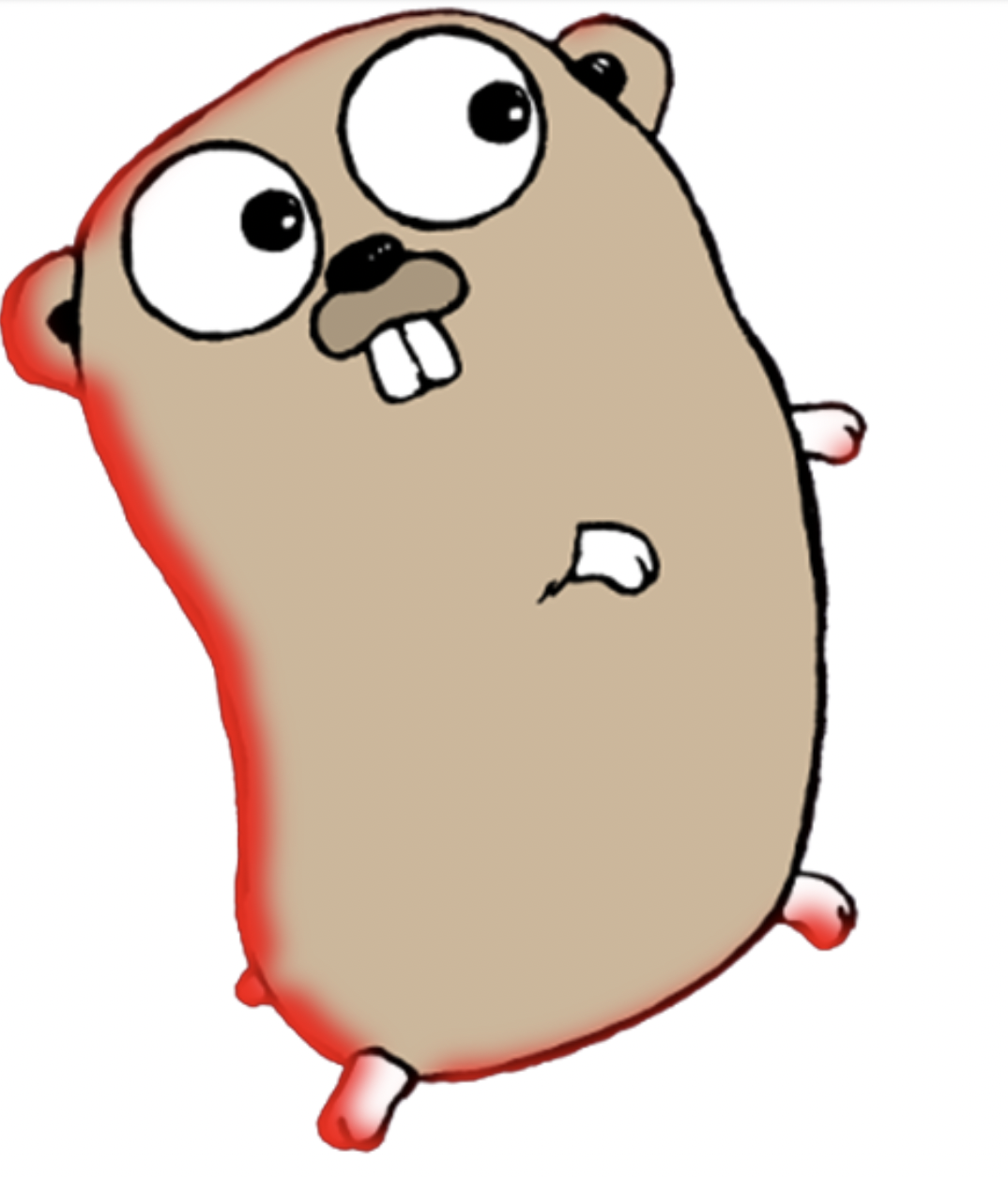 Gopher image with a red inner shadow