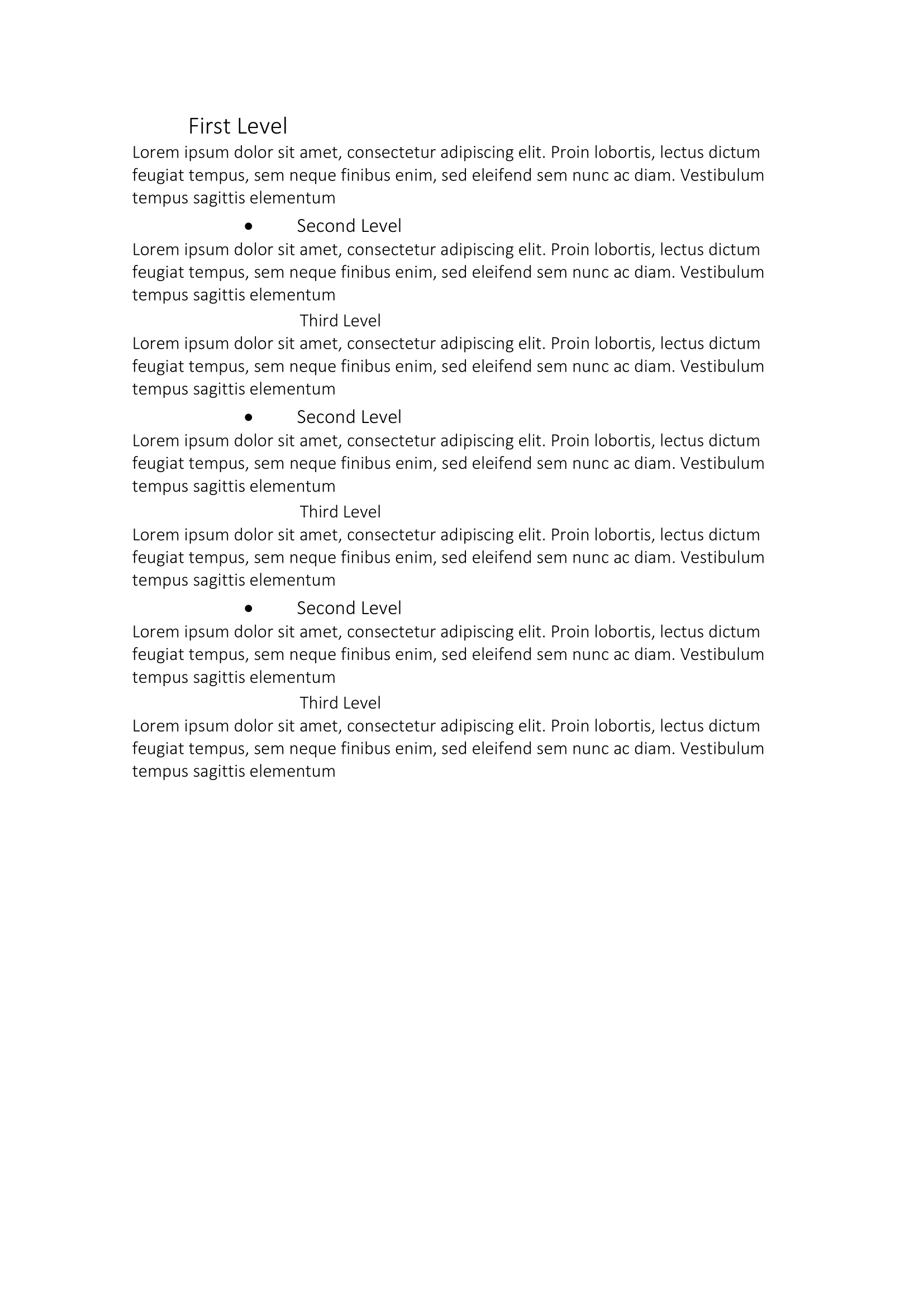 Third page of headings and body text