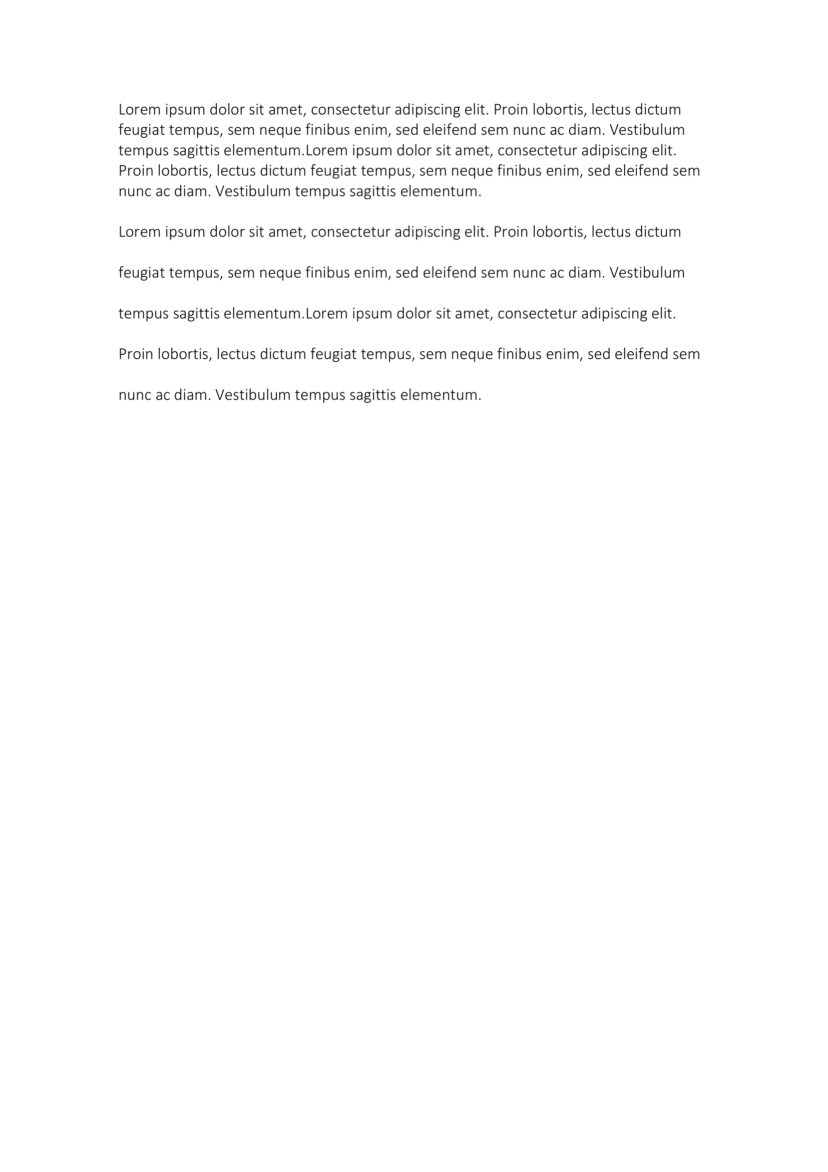 Two paragraphs of the same text, the first single spaced and the second double spaced