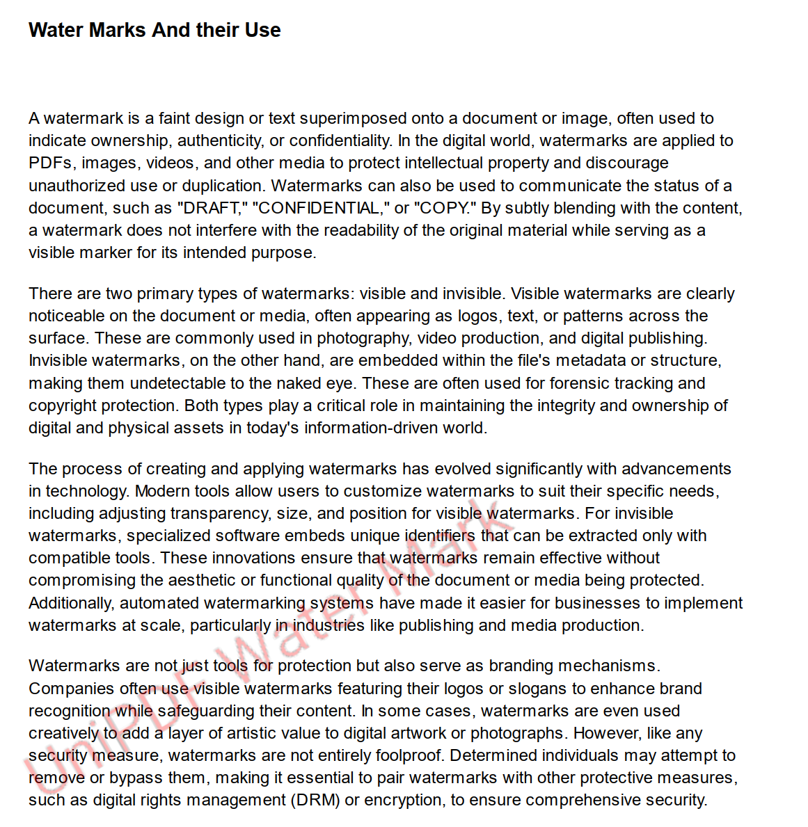 Text Watermark